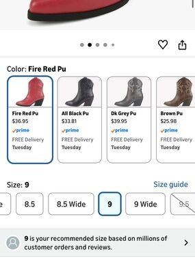 Soda Fire Red Pu Women's Heeled Western Boots